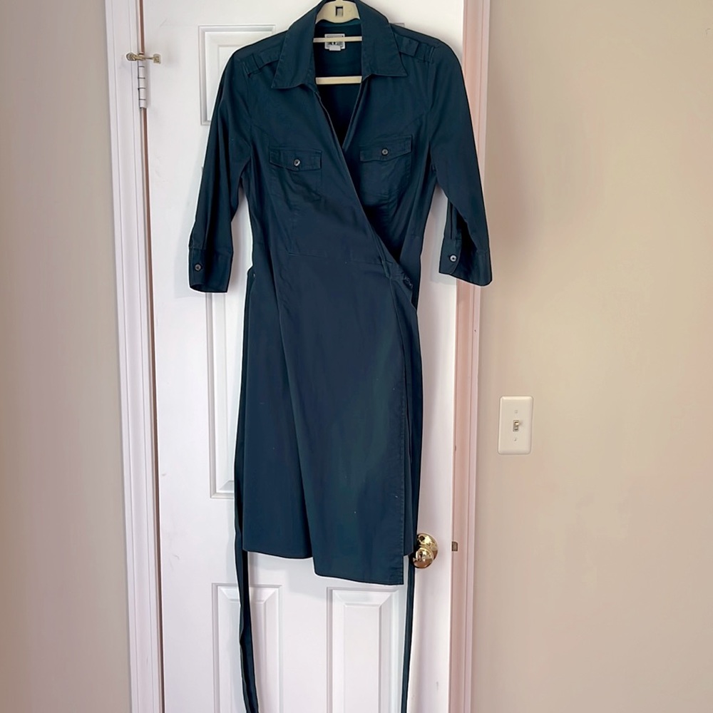 Converse Size M Teal Wrap Tie Dress